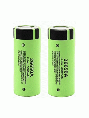 26650 Rechargeable Battery, 3.7V 5000mAh 26650 Lithium, Flat Top Battery