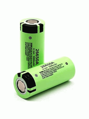 26650 Rechargeable Battery, 3.7V 5000mAh 26650 Lithium, Flat Top Battery