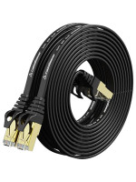 Cat7 Ethernet Cable 10m, Cat7 Outdoor Cable Triple Shielding SSTP 10Gbps 600MHz Ethernet Patch Cable for Modem Router LAN RJ45, UV/Water Proof, Direct Burial, PE Jacket