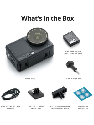 DJI Osmo Action  6  Standard Combo, 4K Action Camera , Nature-Resistant