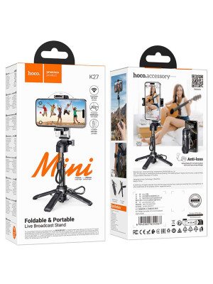 HOCO K27 Mini ALUMINUM ALLOY WIRELESS TRIPOD - SELFIE STICK