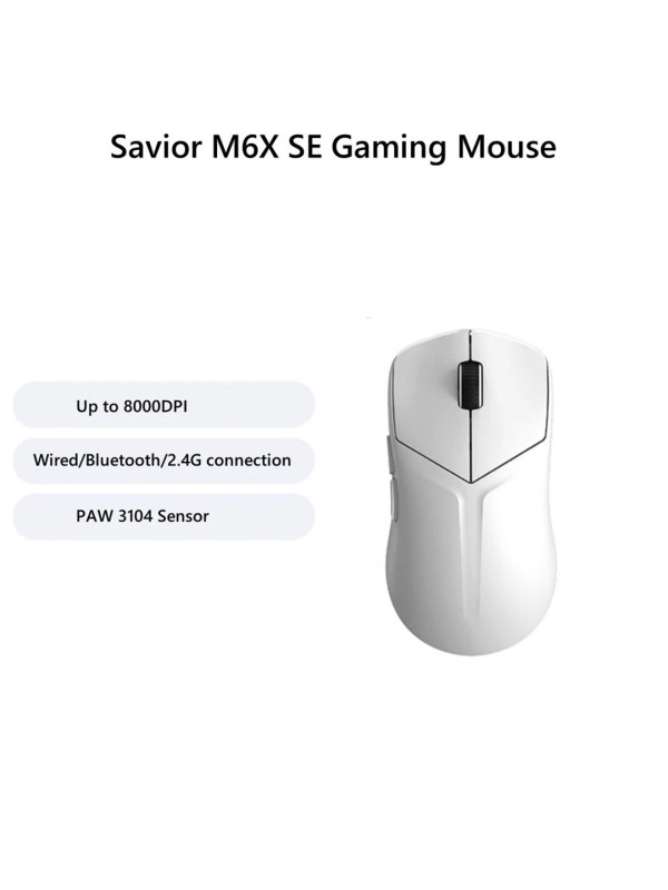 Lenovo Legion M6X SE Gaming Mouse 3-Mode BT/2.4G/USB-C RGB 26000 DPI -WHITE- Lenovo Legion M6X SE Gaming Mouse 3-Mode BT/2.4G/USB-C RGB 26000 DPI -WHITE-