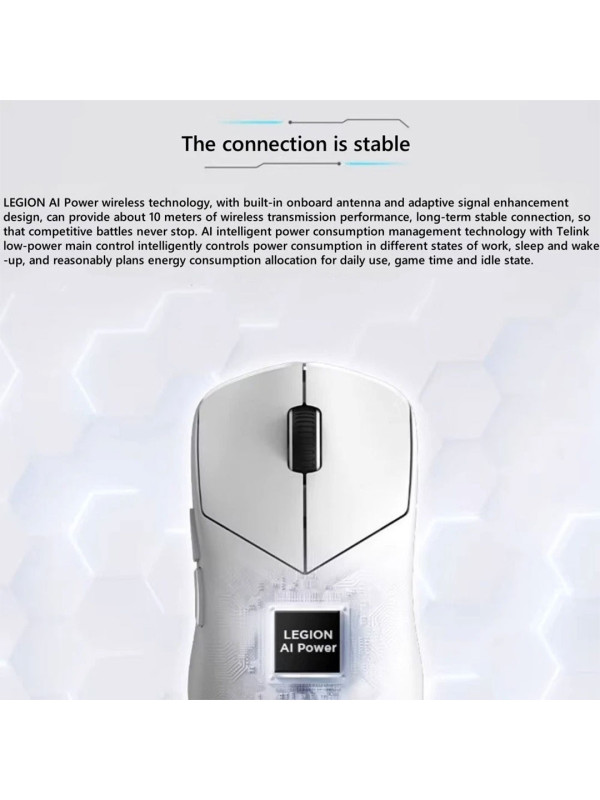 Lenovo Legion M6X SE Gaming Mouse 3-Mode BT/2.4G/USB-C RGB 26000 DPI -WHITE- Lenovo Legion M6X SE Gaming Mouse 3-Mode BT/2.4G/USB-C RGB 26000 DPI -WHITE-