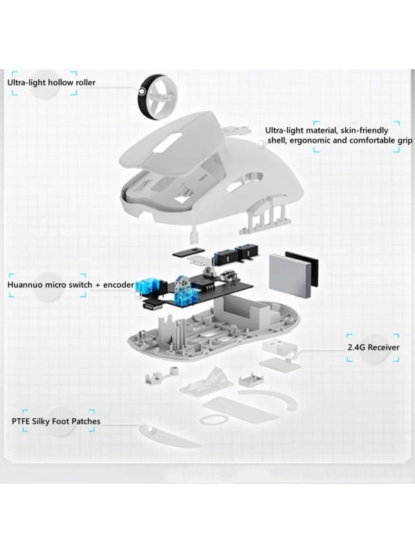 Lenovo Legion M6X SE Gaming Mouse 3-Mode BT/2.4G/USB-C RGB 26000 DPI -WHITE- Lenovo Legion M6X SE Gaming Mouse 3-Mode BT/2.4G/USB-C RGB 26000 DPI -WHITE-