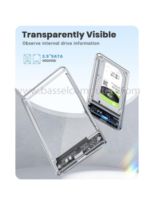 Lenovo ThinkPlus Transparent 2.5" SATA HDD/SSD External Hard Drive Enclosure
