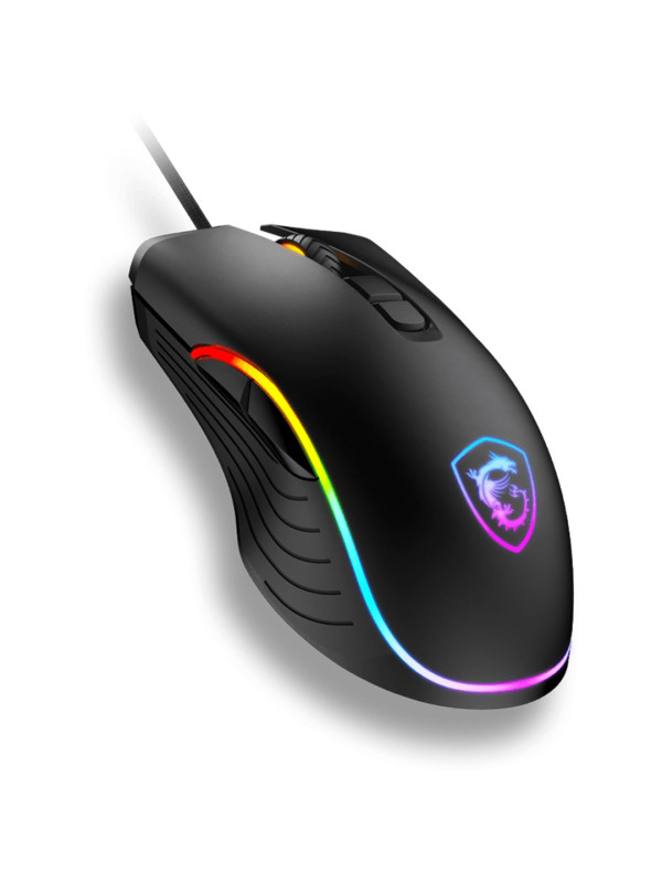MSI Forge GM300 Lightweight Gaming USB RGB Adjustable up to 7200 DPI Desktop Laptop Gaming Mouse