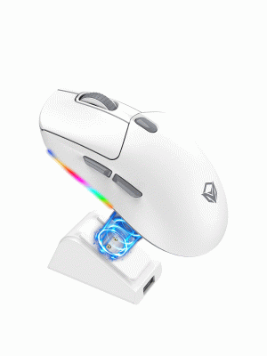 Meetion GW38 RGB Ultra-Lightweight Gaming Mouse – Tri-Mode , 600mAh Battery - White - Meetion GW38 RGB Ultra-Lightweight Gaming Mouse – Tri-Mode , 600mAh Battery - White -