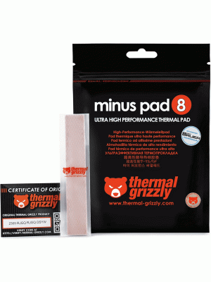 Thermal Grizzly Thermal Pads Minus Pad 8-120x20-2.0mm  Thermal Grizzly Thermal Pads Minus Pad 8-120x20-2.0mm