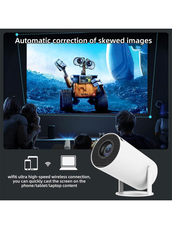 4K Ultra HD Portable Projector with Highlight Lens, LED SOURCE