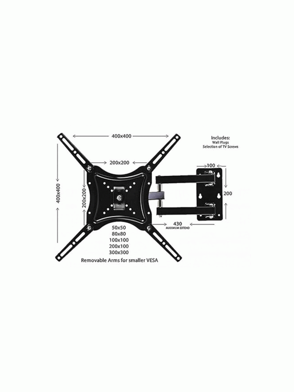TV Wall Mount LED LCD Plasma TV Wall Bracket 14"-55" 50kg Max Swivel HDL-117B-2 TV Wall Mount LED LCD Plasma TV Wall Bracket 14"-55" 50kg Max Swivel HDL-117B-2