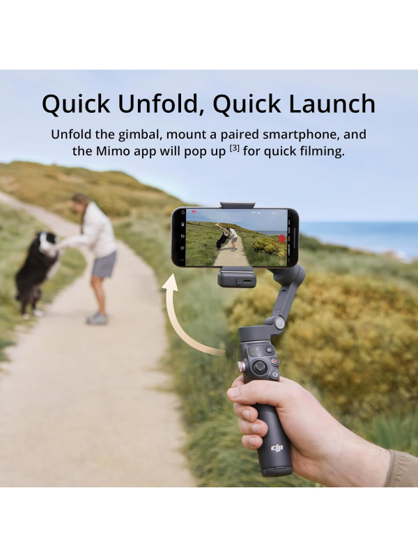 DJI Osmo Mobile 7P Gimbal Stabilizer for iPhone, Android, Native Tracking, Lighting, 3-Axis Phone Gimbal, Quick Launch, One-Tap Edit, Built-in Extension Rod & Tripod, 10hrs Use, Phone Charging
