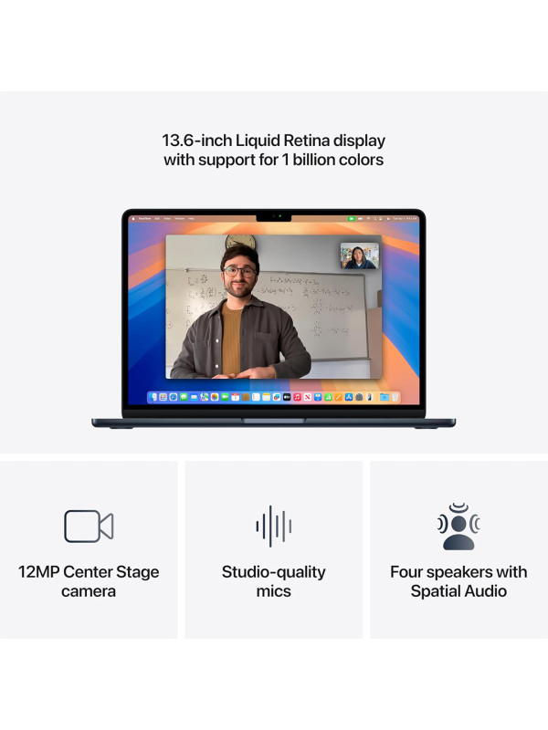 Apple MacBook Air M4 8 Core 13.6 inch 256GB 16GB RAM (Midnight) Black