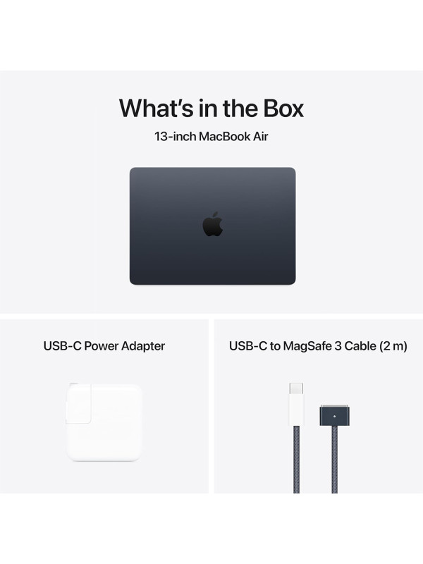 Apple MacBook Air M4 8 Core 13.6 inch 256GB 16GB RAM (Midnight) Black