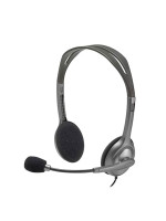 Logitech H110 Wired Headphones With Mic, Stereo With Noise-Cancelling,3.5-Mm Dual Audio Jack