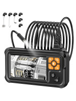 Industrial Endoscope P100, 10M - 1080P HD Borescope Inspection Camera with 4.3" LCD Screen, IP67 Waterproof Snake Camera & 8 LED Lights