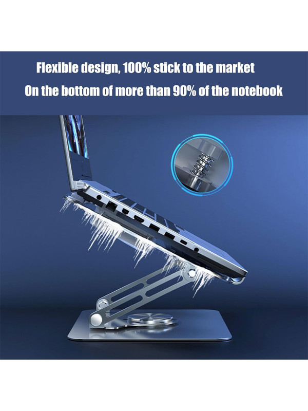LZ-D21 Laptop Cooling Stand with Detachable Semiconductor Cooler, Adjustable & 360° Rotatable, Solid Carbon Steel