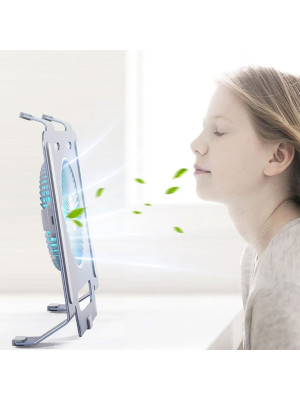 Aluminum Laptop Cooling Stand with Electrical Fan 3 Speeds 