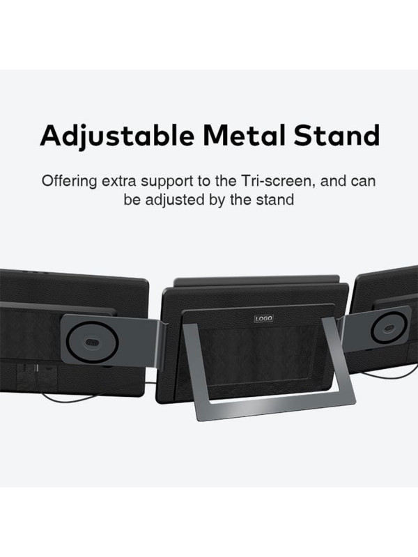 15.6" Inch FHD Portable Tri Screen Laptop Detachable Monitor Extender, Dual Mode Vertical & Horizontal, Slim Bezel- AU Version