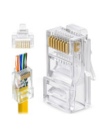 RJ45 Pass Through Connectors Pack of 100