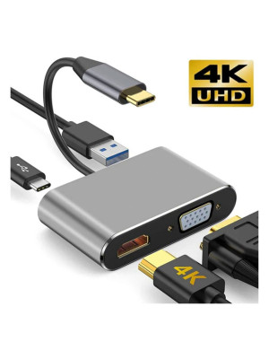 4 IN 1 Type-C To DP HD +VGA+USB 4 IN 1 Type-C To DP HD +VGA+USB