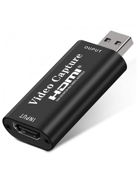 HDMI to USB 2.0 Video Capture Device for Live Streaming, Broadcasting, Gaming Record, Video Conference
