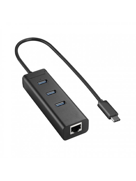 Type-C 3 Port Hub + Gigabit Ethernet Adapter