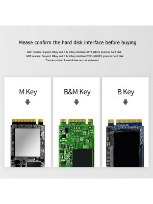 Lenovo M-02 M.2 SSD Case NVMe B Key to USB 3.1 Gen 2 Type C SSD Enclosure