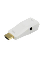 HDMI to Mini VGA Male to Female Adapter for Computer, DeskTop, LapTop, PC, Monitor, Projector and more with Audio