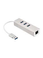 USB HUB 3 PORTS 3.0 + GIGABIT ETHERNET