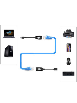 USB RJ45 Extender Over Cat5/Cat5e /Cat6 Cable Extension