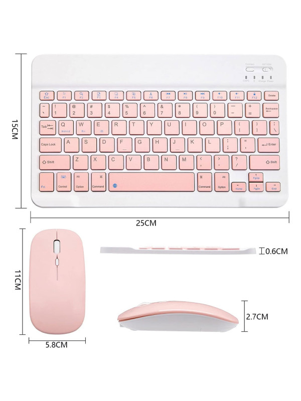 Ultra-Slim Bluetooth Keyboard and Mouse Combo Rechargeable
