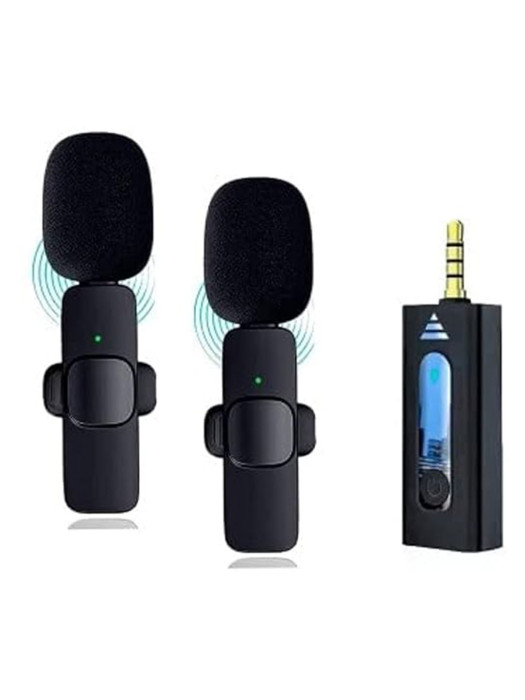 Dual Wireless Microphone For 3.5mm Supported Devices