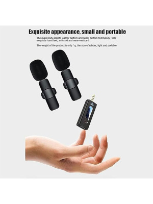 Dual Wireless Microphone For 3.5mm Supported Devices Dual Wireless Microphone For 3.5mm Supported Devices