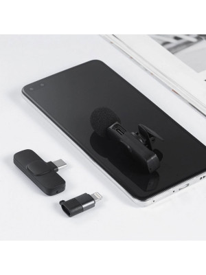 DUAL WIRELESS MICROPHONE FOR SAMSUNG TYPE C & IPHONE DEVICES DUAL WIRELESS MICROPHONE FOR SAMSUNG TYPE C & IPHONE DEVICES
