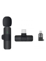 DUAL WIRELESS MICROPHONE FOR SAMSUNG TYPE C & IPHONE DEVICES