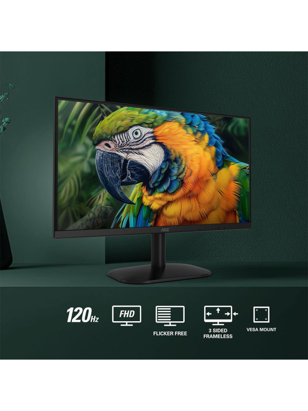 AOC Monitor 27" - IPS Panel, Full HD (1920 x 1080) 120Hz, 1ms