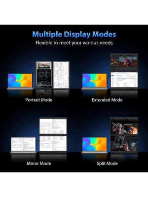 DUAL PORTABLE -15 INCH -LAPTOP SCREEN EXTENDER-FHD- STANDALONE-TOUCH