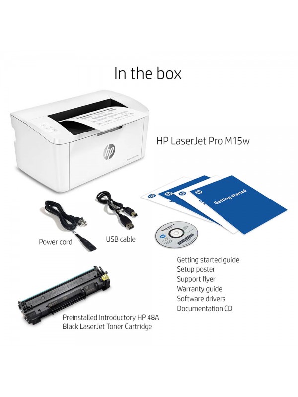 HP LaserJet Pro M15w Wireless Monochrome Printer