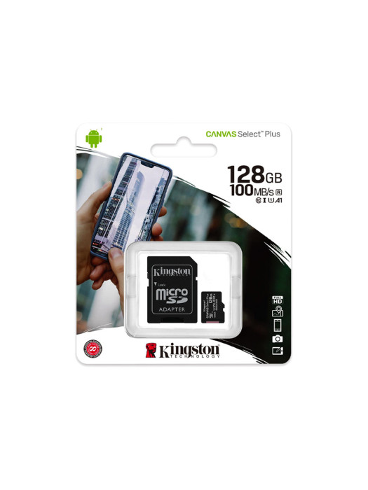 Kingston Micro SD 128GB Canvas Select Plus 100MB/s