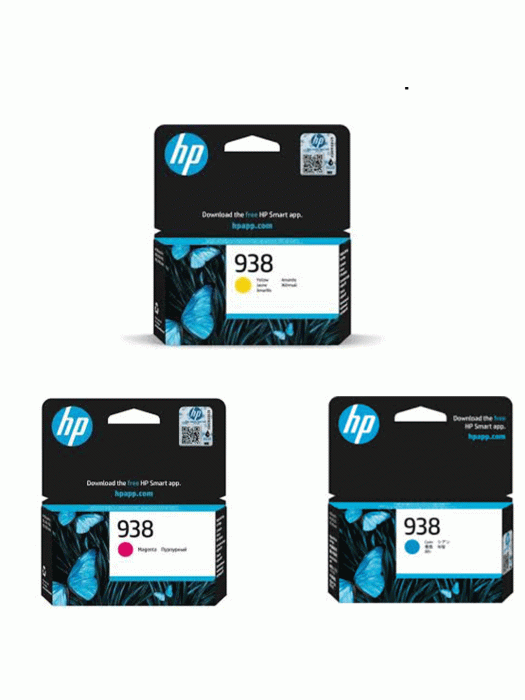 HP 938 Ink Cartridge, Cyan, Magenta, Yellow  | 4S6X5PE