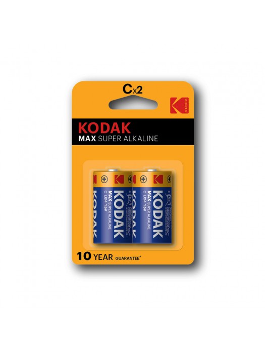 C batteries (Quantity x2) -  Super Alkaline Kodak