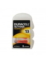 Hearing aid batteries Duracell size 13 (Quantity x6)