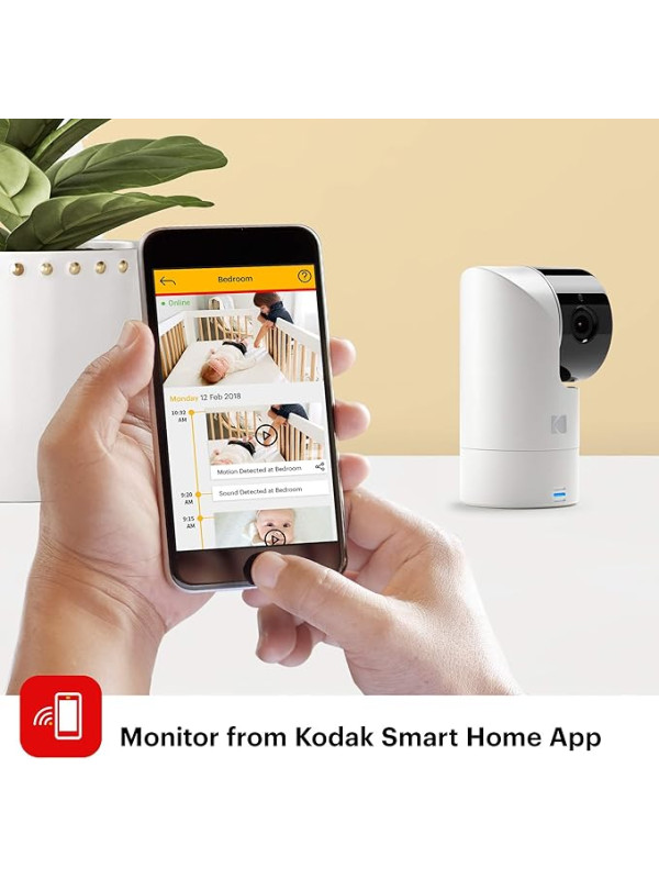 Kodak Cherish C125 Video Baby Camera, with App and Two Way Talk, Indoor Outdoor Usage Comfort Your Baby, Elderly, Pets and Family from Anywhere