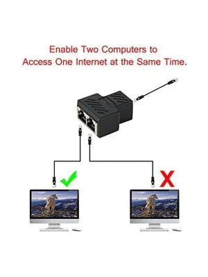 RJ45 Splitter Connectors Adapter 1 to 2