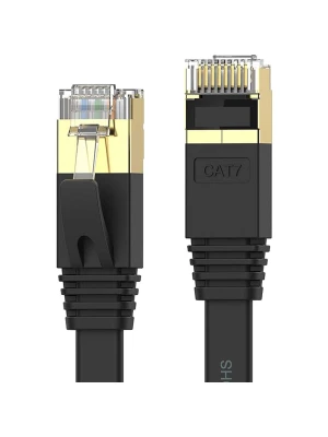 Cat7 Ethernet Cable 1.5m, Cat7 Outdoor Cable Triple Shielding SSTP 10Gbps 600MHz Ethernet Patch Cable for Modem Router LAN RJ45, UV/Water Proof, Direct Burial, PE Jacket