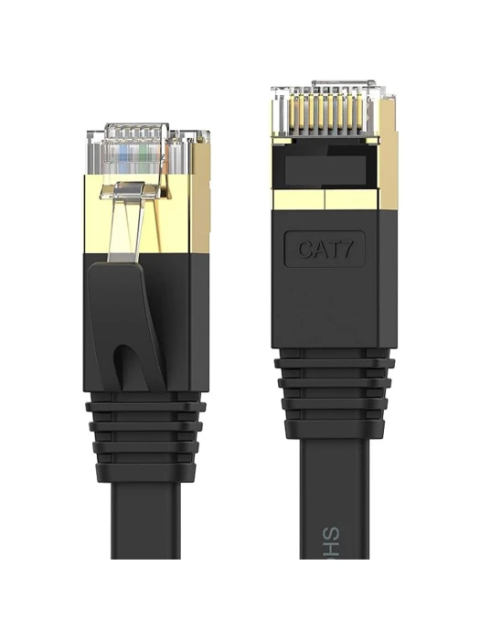 Cat7 Ethernet Cable 1.5m, Cat7 Outdoor Cable Triple Shielding SSTP 10Gbps 600MHz Ethernet Patch Cable for Modem Router LAN RJ45, UV/Water Proof, Direct Burial, PE Jacket