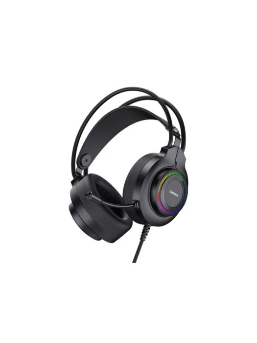Lenovo G20-B Wired Headset RGB Light Over-Ear Gaming Headset with Noise-Cancelling Microphone for Laptop and Computer Headphone - USB Plug