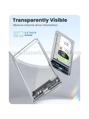 Lenovo ThinkPlus Transparent 2.5" SATA HDD/SSD External Hard Drive Enclosure