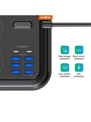MOXOM SMART POWER SOCKET MX-ST70 3.4A - 12 OUTLETS -