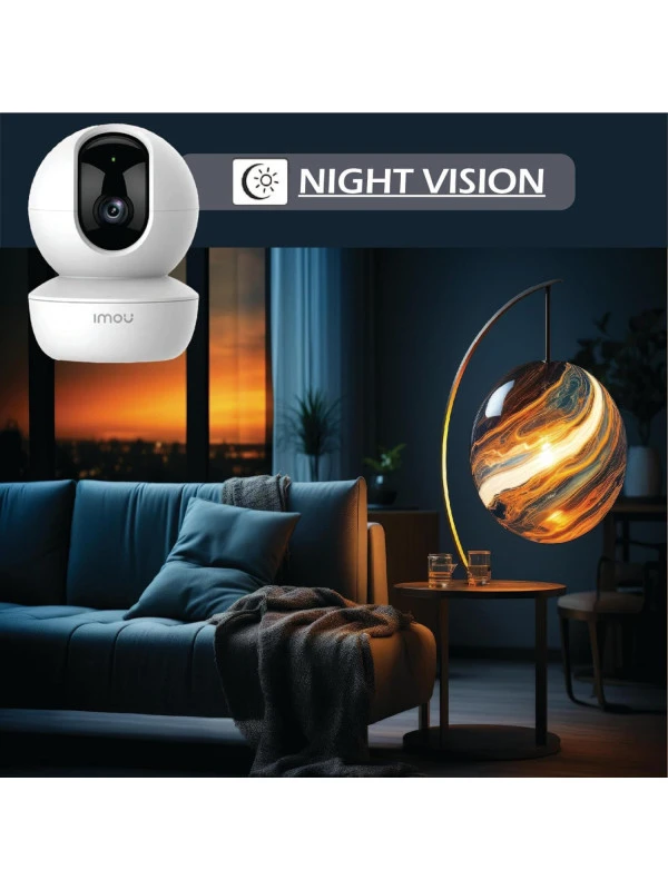 Imou Ranger S2 3MP WiFi Security Camera, Pan & Tilt for 360°, Human Detection, Smart Tracking, 2-Way Audio, Night Vision, Alexa Google Assistant, Up to 256GB SD Card Support